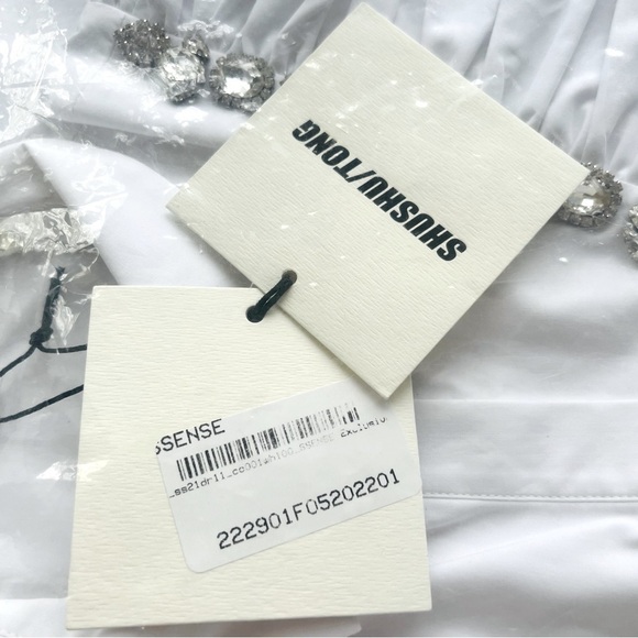 SHUSHU/TONG, Women's White Shirt Minidress - White. Size: S (US). NWT - Picture 4 of 14